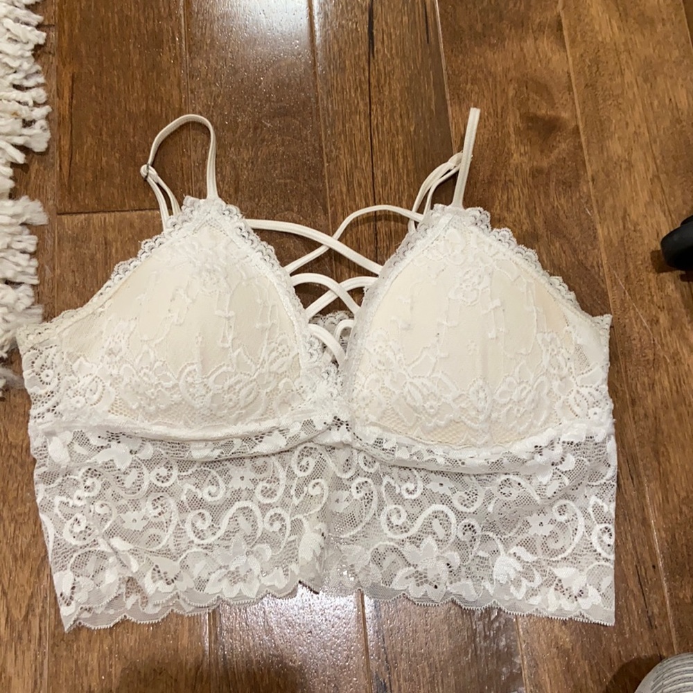 white lace bralette one size